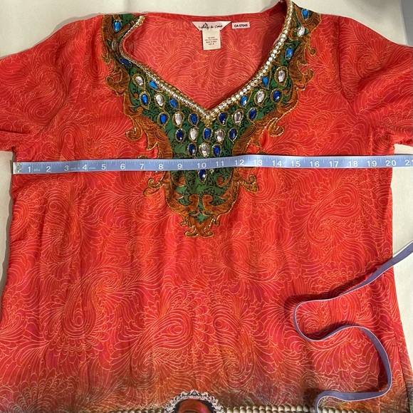 Lucky & Coco Women’s Lightweight Beaded Tunic Top - Picture 6 of 6